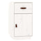 vidaXL Dressing Table Set with LED White Solid Wood Pine