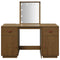 vidaXL Dressing Table Set with LED Honey Brown Solid Wood Pine