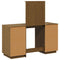 vidaXL Dressing Table Set with LED Honey Brown Solid Wood Pine