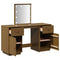vidaXL Dressing Table Set with LED Honey Brown Solid Wood Pine