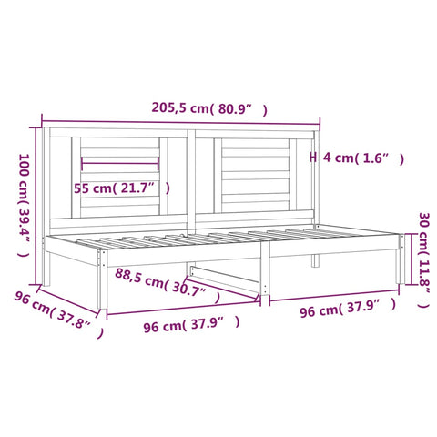 vidaXL Day Bed without Mattress 90x200 cm Solid Wood Pine