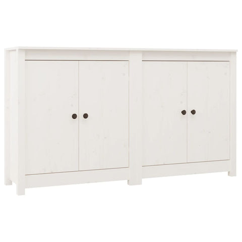 vidaXL Sideboards 2 pcs White 70x35x80 cm Solid Wood Pine