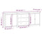 vidaXL Sideboard 210x35x80 cm Solid Wood Pine