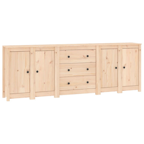 vidaXL Sideboard 230x35x80 cm Solid Wood Pine