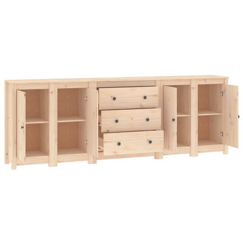 vidaXL Sideboard 230x35x80 cm Solid Wood Pine