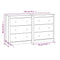 vidaXL Sideboard 140x35x80 cm Solid Wood Pine