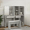 vidaXL Dressing Table Set with LED Concrete Grey Engineered Wood