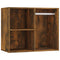 vidaXL Dressing Table Set with LED Smoked Oak Engineered Wood
