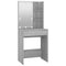 vidaXL Dressing Table Set with LED Grey Sonoma Engineered Wood