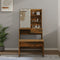 vidaXL Dressing Table Set with LED Smoked Oak Engineered Wood