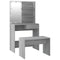 vidaXL Dressing Table Set with LED Grey Sonoma Engineered Wood