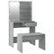 vidaXL Dressing Table Set with LED Grey Sonoma Engineered Wood