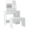 vidaXL Dressing Table Set with LED White Engineered Wood