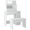 vidaXL Dressing Table Set with LED White Engineered Wood