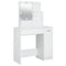 vidaXL Dressing Table Set with LED White Engineered Wood