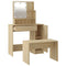 vidaXL Dressing Table Set with LED Sonoma Oak Engineered Wood