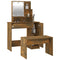vidaXL Dressing Table Set with LED Smoked Oak Engineered Wood