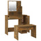 vidaXL Dressing Table Set with LED Smoked Oak Engineered Wood