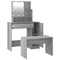 vidaXL Dressing Table Set with LED Grey Sonoma Engineered Wood