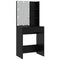 vidaXL Dressing Table Set with LED Black Engineered Wood