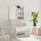 vidaXL Dressing Table Set White 74.5x40x141 cm