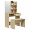 vidaXL Dressing Table Set Sonoma Oak 74.5x40x141 cm