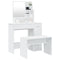 vidaXL Dressing Table Set White 86.5x35x136 cm