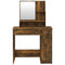 vidaXL Dressing Table Set Smoked Oak 86.5x35x136 cm