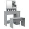 vidaXL Dressing Table Set Grey Sonoma 86.5x35x136 cm