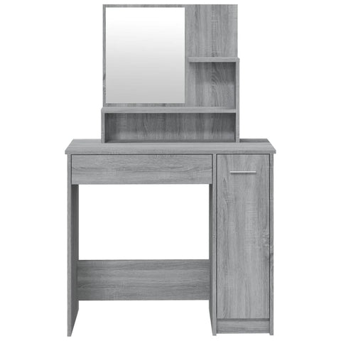vidaXL Dressing Table Set Grey Sonoma 86.5x35x136 cm