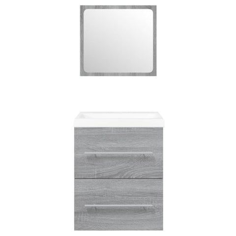 vidaXL Sink Cabinet with Built-in Basin Grey Sonoma Engineered Wood