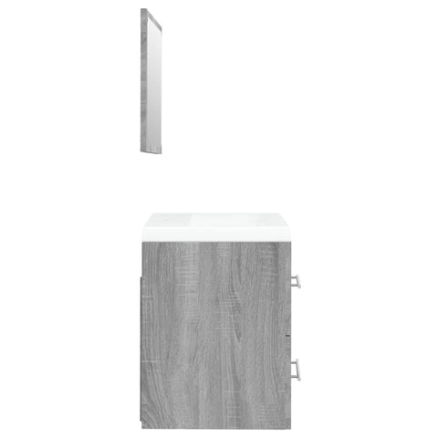 vidaXL Sink Cabinet with Built-in Basin Grey Sonoma Engineered Wood