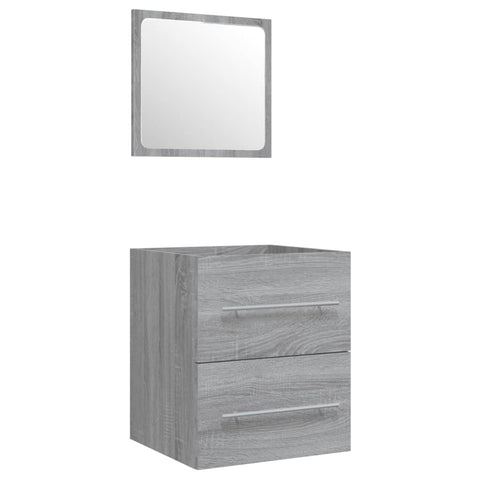 vidaXL Sink Cabinet with Built-in Basin Grey Sonoma Engineered Wood