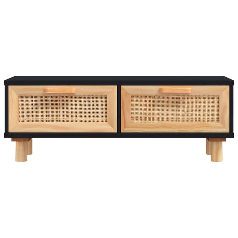 vidaXL Coffee Table Black 80x40x30 cm Engineered Wood&Solid Wood Pine