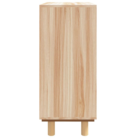 vidaXL Sideboard Brown 60x30x70 cm Solid Wood Pine and Natural Rattan