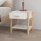 vidaXL Bedside Tables 2pcs White 42x38x45 cm Engineered Wood