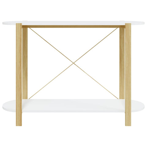 vidaXL Console Table White 110x38x75 cm Engineered Wood