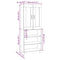 vidaXL Highboard Smoked Oak 69.5x34x180 cm Engineered Wood