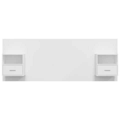 vidaXL Bed Headboard with Cabinets White Engineered Wood