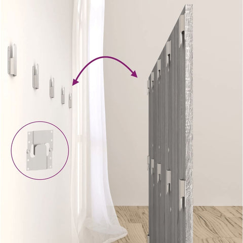 vidaXL Bed Headboard with Cabinets Grey Sonoma Engineered Wood