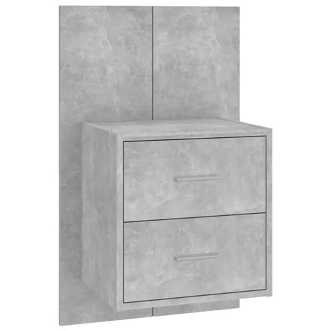 vidaXL Bed Headboard with Cabinets Concrete Grey Engineered Wood