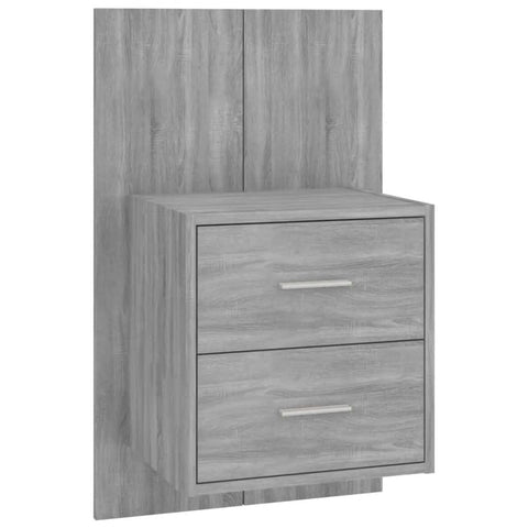 vidaXL Bed Headboard with Cabinets Grey Sonoma Engineered Wood