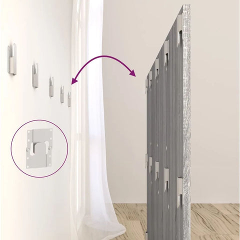 vidaXL Bed Headboard with Cabinets Grey Sonoma Engineered Wood