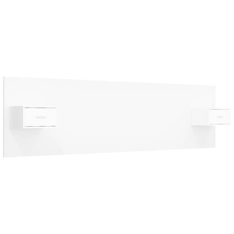vidaXL Bed Headboard with Cabinets White Engineered Wood