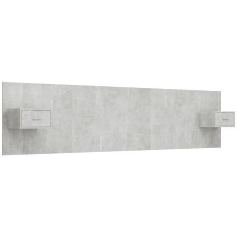 vidaXL Bed Headboard with Cabinets Concrete Grey Engineered Wood