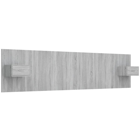 vidaXL Bed Headboard with Cabinets Grey Sonoma Engineered Wood