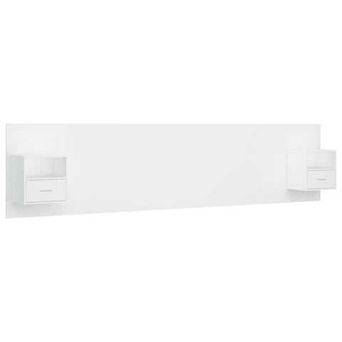 vidaXL Bed Headboard with Cabinets White Engineered Wood
