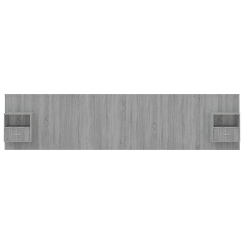 vidaXL Bed Headboard with Cabinets Grey Sonoma Engineered Wood