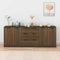 vidaXL 3 Piece Sideboards Brown Oak Engineered Wood