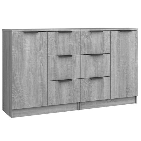 vidaXL Sideboards 2 pcs Grey Sonoma 60x30x70 cm Engineered Wood